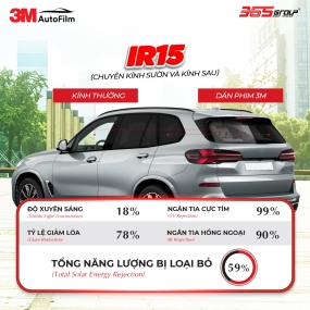 Dán phim cách nhiệt 3M IR15 Ceramic hồng ngoại kính sườn